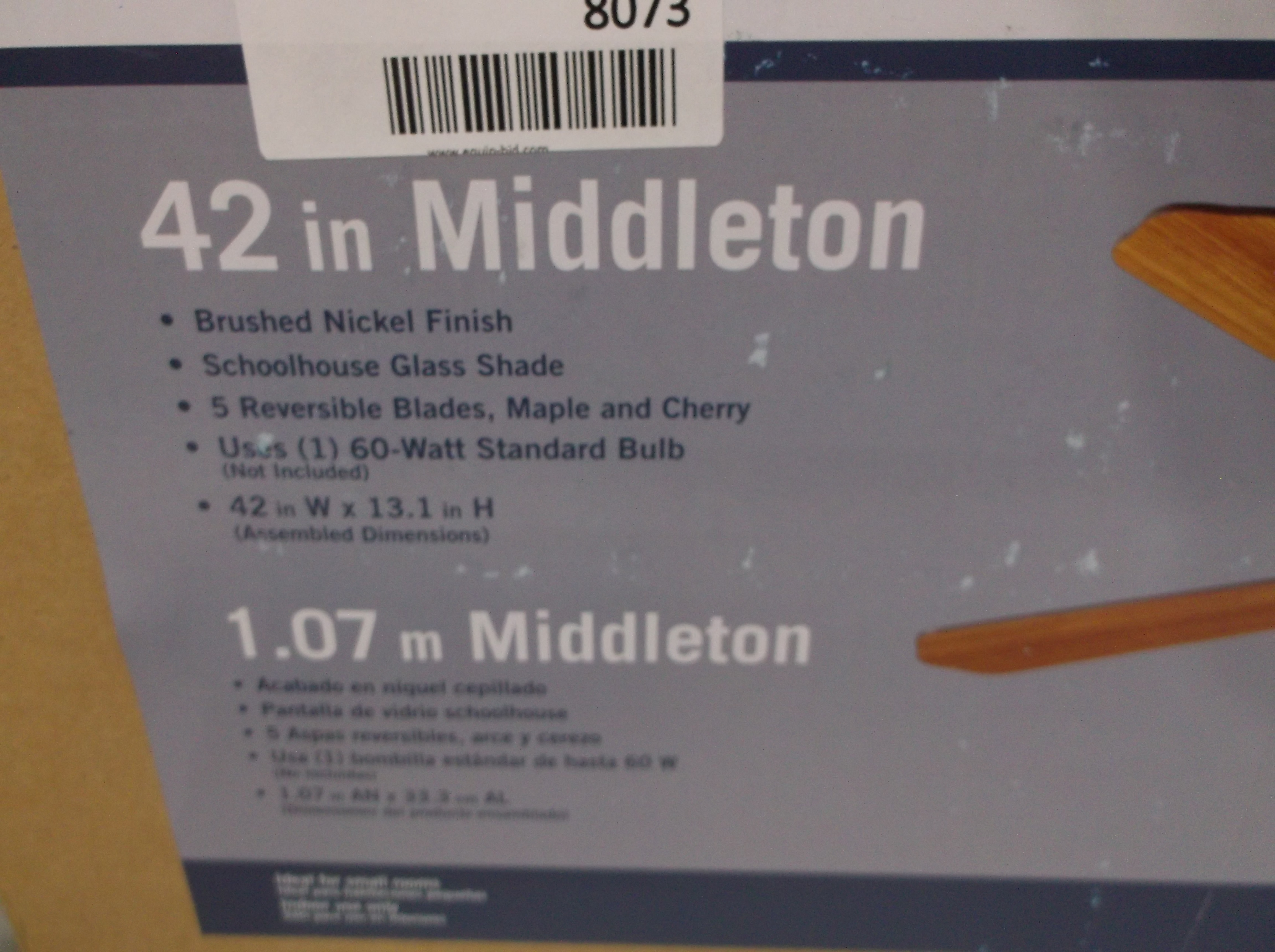 lot 8073 image: 42 inch Middleton Ceiling Fan