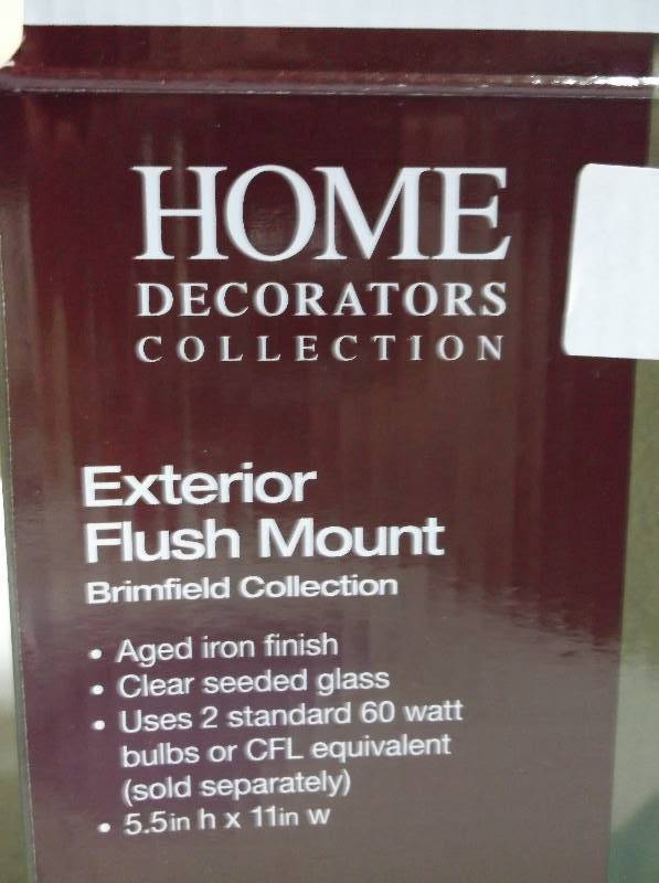 lot 8074 image: Home Decorators Exterior Flush Mount Light