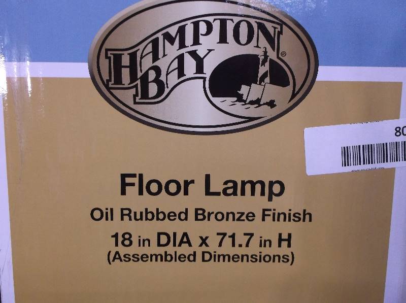 lot 8076 image: Hampton Bay Floor Lamp - Shade only