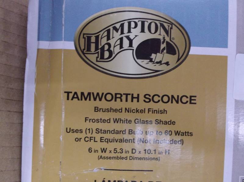 lot 8089 image: Hampton Bay Tamworth Sconce