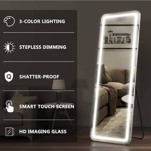 lot 44901 image: Retail $239.99 VIEROSE 63 x 20 Full Length Mirror with Lights and Stand