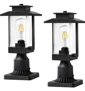 lot 44906 image: Auzetor Outdoor Post Lights, Lamp Post Light Fixture,