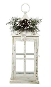 lot 44907 image: Christmas Decor New with Tags $34.99- Ashland White Lantern