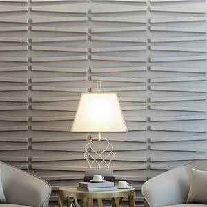 lot 44941 image: Art3d PVC White Textured 3D Wall Panels for Interior Wall Decor.