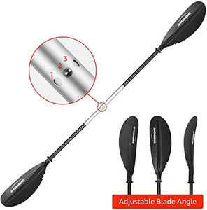 lot 44951 image: Overmont Kayak Paddle with Leash 218cm86in - 230cm90.5in Black