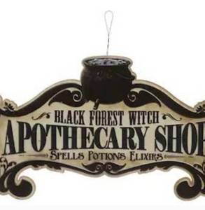lot 44964 image: (Lot of 2) Apothecary Shop Wall Sign