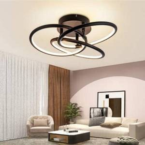 lot 45847 image: (RETAIL $90) LED Flush Mount Ceiling Light, 19.7-inch Modern Pendant Close to Ceiling Light