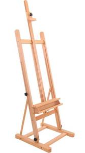 lot 45855 image: (RETAIL $110) Art Supply Medium Wooden H-Frame Studio Easel with Artist Storage Tray