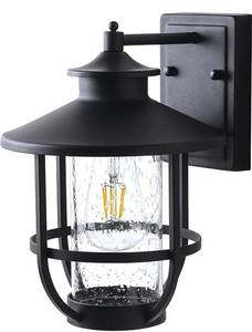lot 45878 image: Outdoor Wall Lantern, Exterior Waterproof Wall Sconce Light Fixture