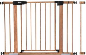 lot 45888 image: (RETAIL $112) Babelio Metal Baby Gate with Wood Pattern, 26-43