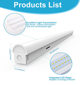 lot 48537 image: Retail $119.99 Lightdot 8FT Led Shop Lights 110W, Suspend Flush Mount Ceiling Light
