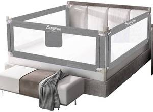 lot 52827 image: New Upgraded Extra Long Bed Guardrail Full Size Baby Bedrail
