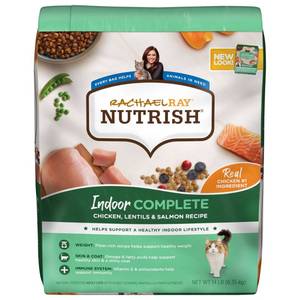 lot 52832 image: Rachael Ray NutrishPremium Dry Cat Food Chicken With Lentils & Salmon Recipe 14 Lbs