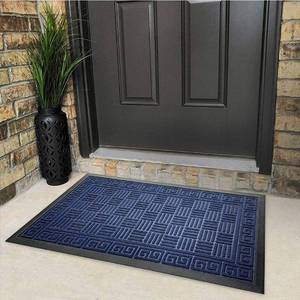 lot 52836 image: Heavy Duty Front Outdoor Door Mat (Blue, 17x29)