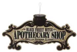 lot 52853 image: (Lot of 2) Apothecary Shop Wall Sign