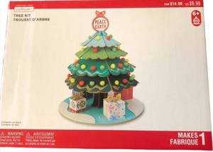 lot 52889 image: (Lot of 2) Creatology Christmas Arts & Crafts Wooden DIY Christmas Tree Kit Age 6
