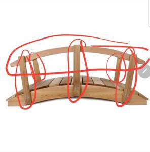 lot 8 image: 6-Foot Garden Bridge with Side Rails 1 of 2