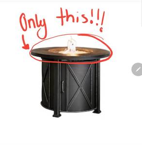 lot 9 image: Hampton Bay Park Canyon 35 in. Round Steel Propane Fire Pit Kit, Black