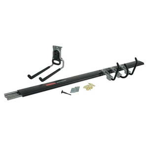 lot 19 image: Rubbermaid FastTrack Garage Storage All-in-One Rail & Hook Wall Hanging Kit 5 Piece