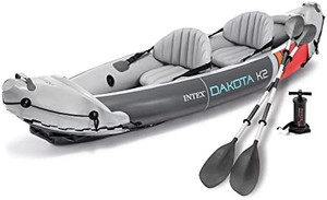 lot 25 image: Intex 68310VM Dakota K2 2-Person Heavy-Duty Vinyl Inflatable Kayak with 86-Inch Oars