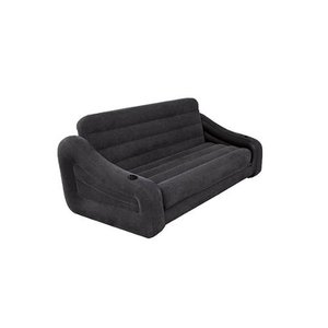 lot 34 image: Intex - Inflatable Queen Size Pull Out Futon Sofa Couch Sleep Away Bed - Gray