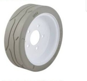 lot 37 image: GRAY, NON-MARKING TIRE AND WHEEL ASSEMBLY TO FIT SKYJACK MACHINES 108.36 USD
