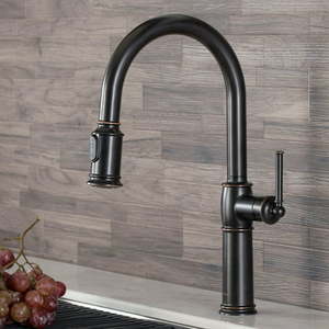lot 49 image: Sellette�� Traditional Single Handle Pull-Down Kitchen Faucet in Oil Rubbed Bronze