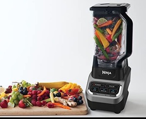 lot 80 image: Ninja BL610 Professional 72 Oz Countertop Blender with 1000-Watt Base and Total Crushing Technology for Smoothies, Ice and Frozen Fruit, Black, 9.5 in L x 7.5 in W x 17 in H
