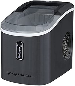 lot 86 image: Frigidaire EFIC103AMZ-SSBLACK-SC SELF CLEANING AMZ-SSBLACK-SC EFIC103 Maker Machine Heavy Duty, 26lb Ice per Day, Stainless Steel