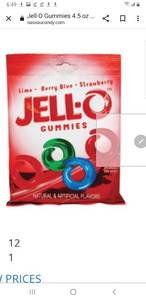 lot 117 image: JELL-O GUMMIES 4.5 OZ BAG 1 Case