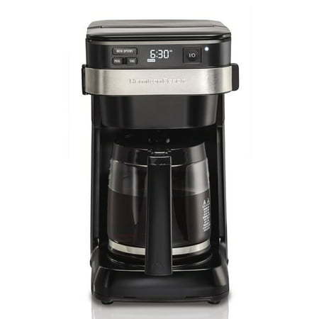 Hamilton Beach Programmable Coffee Maker, 12 Cups, Front Access Easy Fill,  Pause & Serve, 3 Brewing Options, Black (46310)