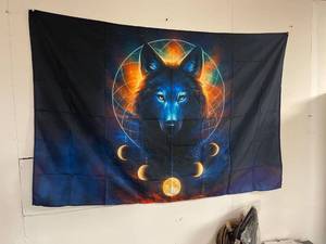 lot 6484 image: wolf tapestry