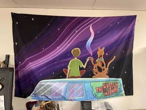 lot 6487 image: large scooby doo & shaggy tapestry