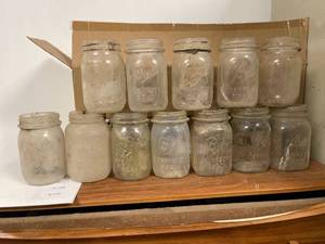lot 6735 image: vintage mason jars