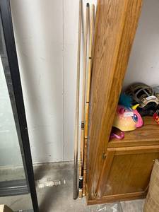 lot 6772 image: 3 vintage pool sticks