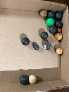 lot 6797 image: vintage pool balls & others