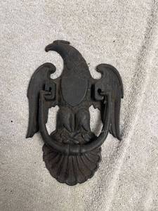 lot 6878 image: cast iron eagle door knocker