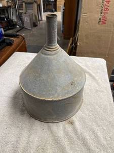 lot 6880 image: vintage galvanized funnel