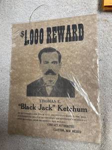 lot 6893 image: 1898 black jack Ketchum poster