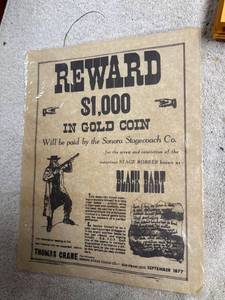 lot 6894 image: 1877 black Bart poster