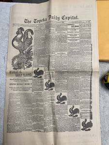 lot 6898 image: 18topeka daily capital election collection (1 paper)