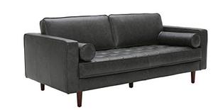 lot 1606 image: Rivet Aiden Mid-Century Modern Tufted Loveseat Sofa