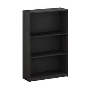 lot 1681 image: Furinno Jaya Simple Home 3-Tier Adjustable Bookshelf