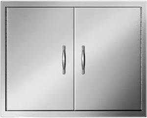 lot 1608 image: Stainless Steel Outdoor Kitchen Cabinet Doors