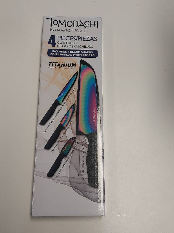lot 6257 image: Tomodachi 4 Piece Cutlery Set with Blade Guards