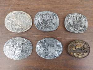 lot 5556 image: 6 Hesston NFR BELT BUCKLES