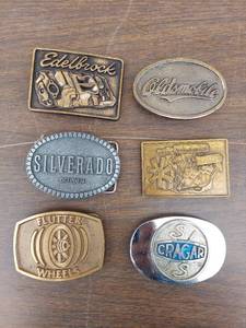 lot 5588 image: 6 belt buckles - vehicle related