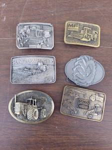 lot 5614 image: 6 belt buckles- agriculture