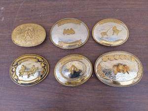 lot 5624 image: belt buckles- horses