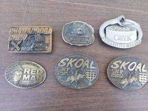 lot 5633 image: 6 tobacco belt buckles